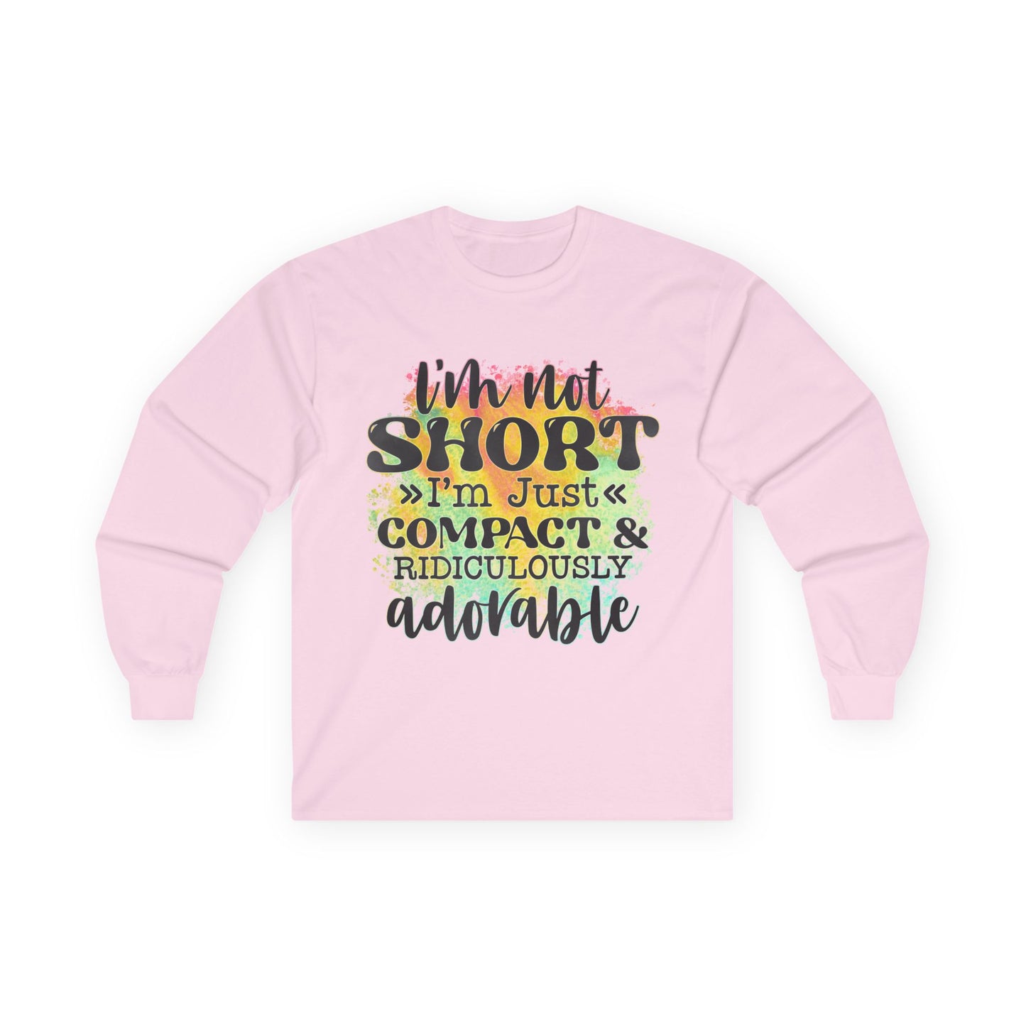 Adorable Long Sleeve Tee: I'm Not Short, I'm Just Compact, Funny Gift for Kids, Casual Wear, Birthdays, Everyday Humor