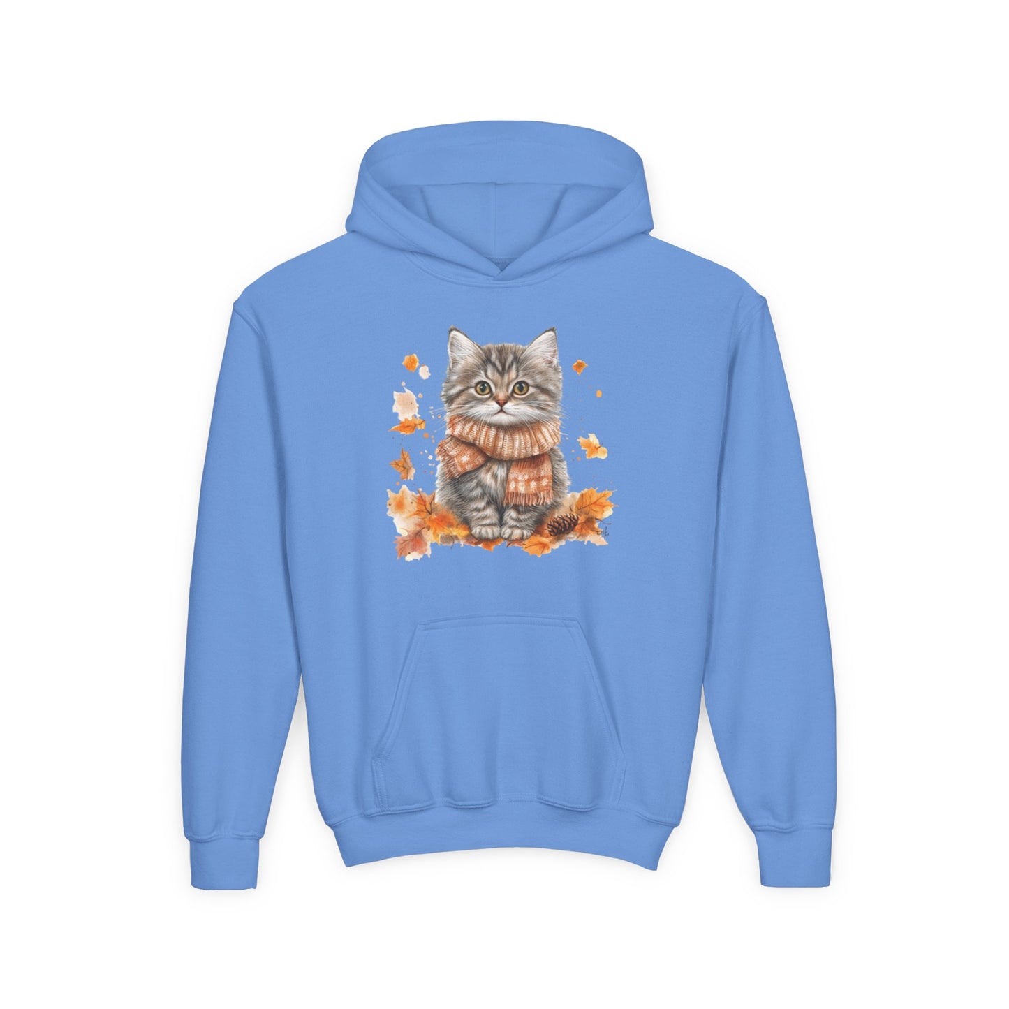 Cozy Cat Sweatshirt for Kids, Autumn Vibes Hoodie, Feline Lover Gift, Fall Fashion, Adorable Cat Sweater, Cute Animal Apparel