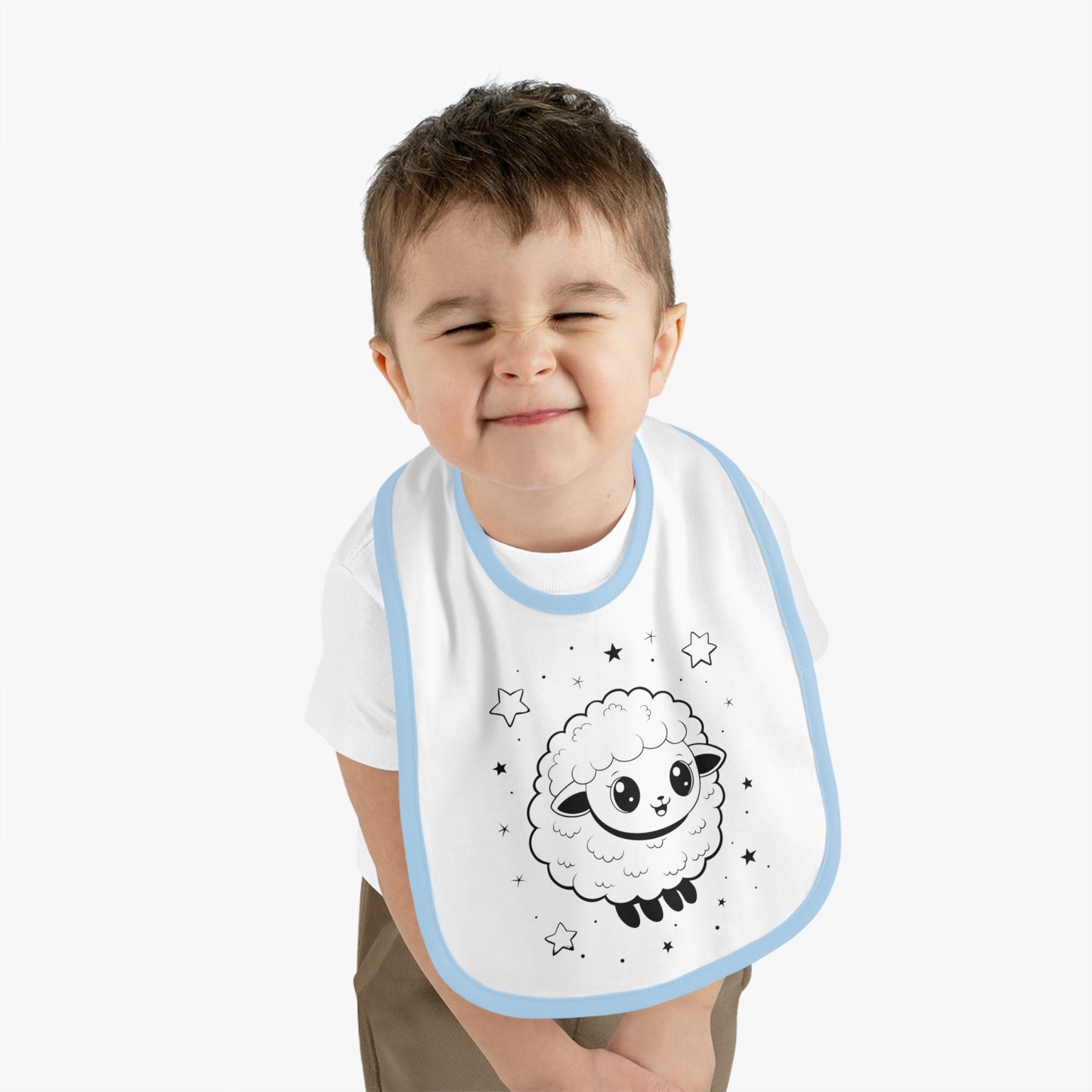 Cute Sheep Baby Bib, Cute Drool Bib, Newborn Gift, Baby Shower Gift, Toddler Bib, Infant Feeding Accessory