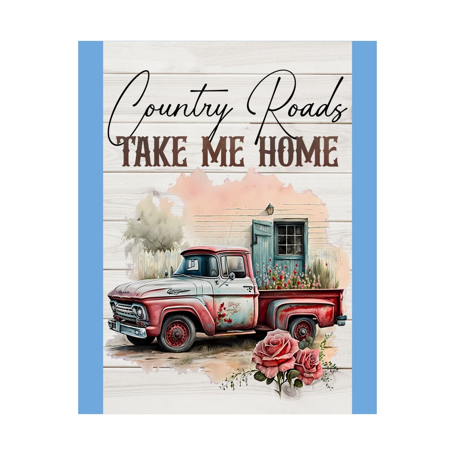Matte Vertical Posters-Country Roads