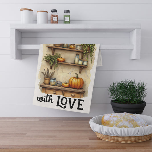 Charming Kitchen Tea Towels, Cozy Home Decor, Gift for Cooks, Thanksgiving, Rustic Kitchen, Farmhouse Style