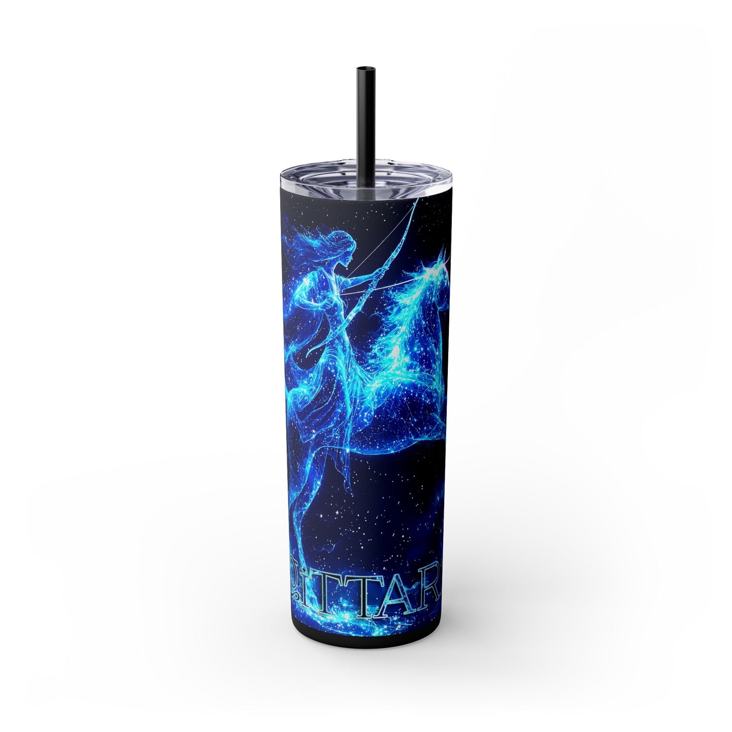Sagittarius Skinny Tumbler, 20oz | Blue Fantasy Drinkware, Unique Gift, Travel Mug, Magical Beverage Container, Eco-Friendly