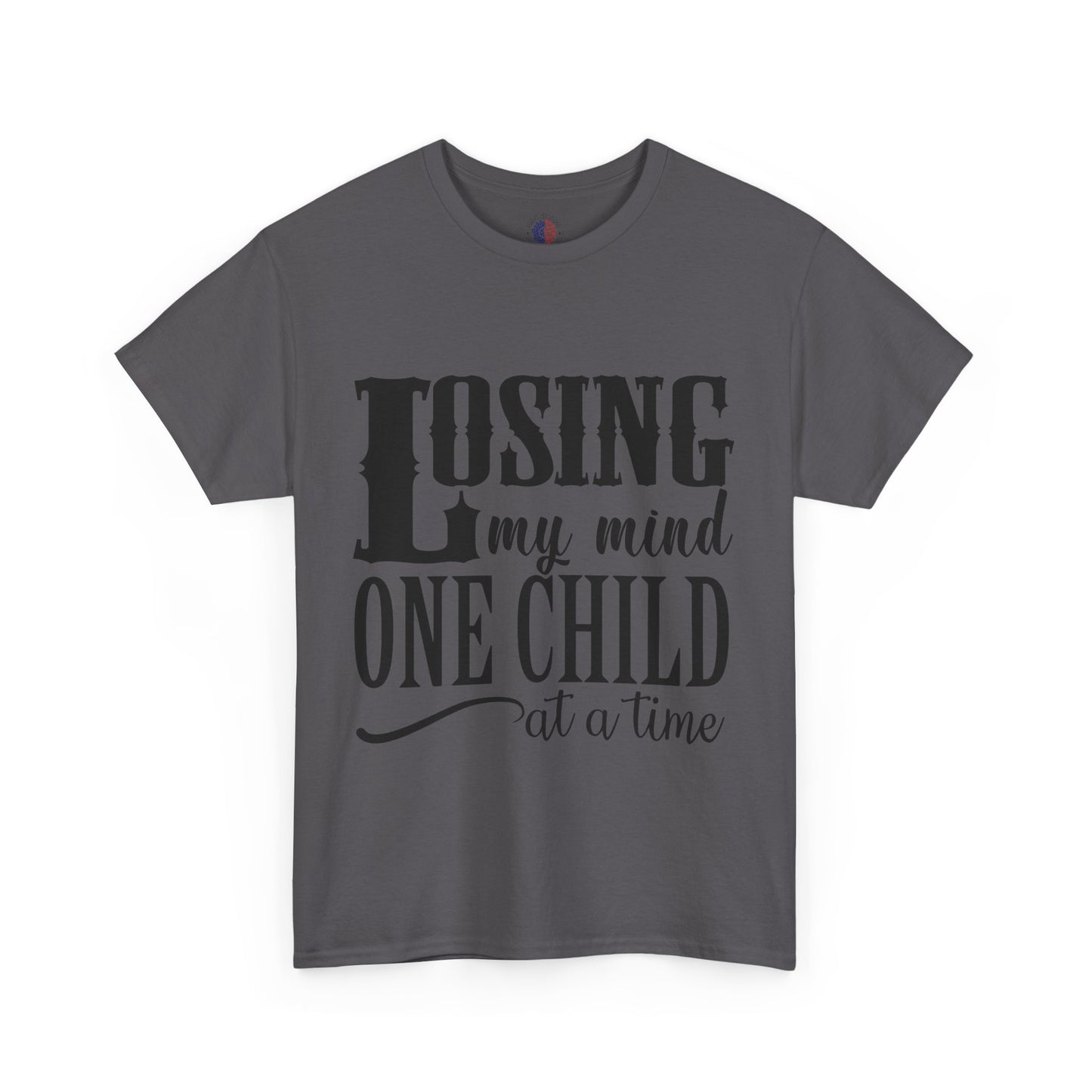 Losing My Mind Unisex Heavy Cotton Tee, Funny Parents T-Shirt, Gift for Moms, Humor Shirt for Dad, Casual Wear, Family Humor Top