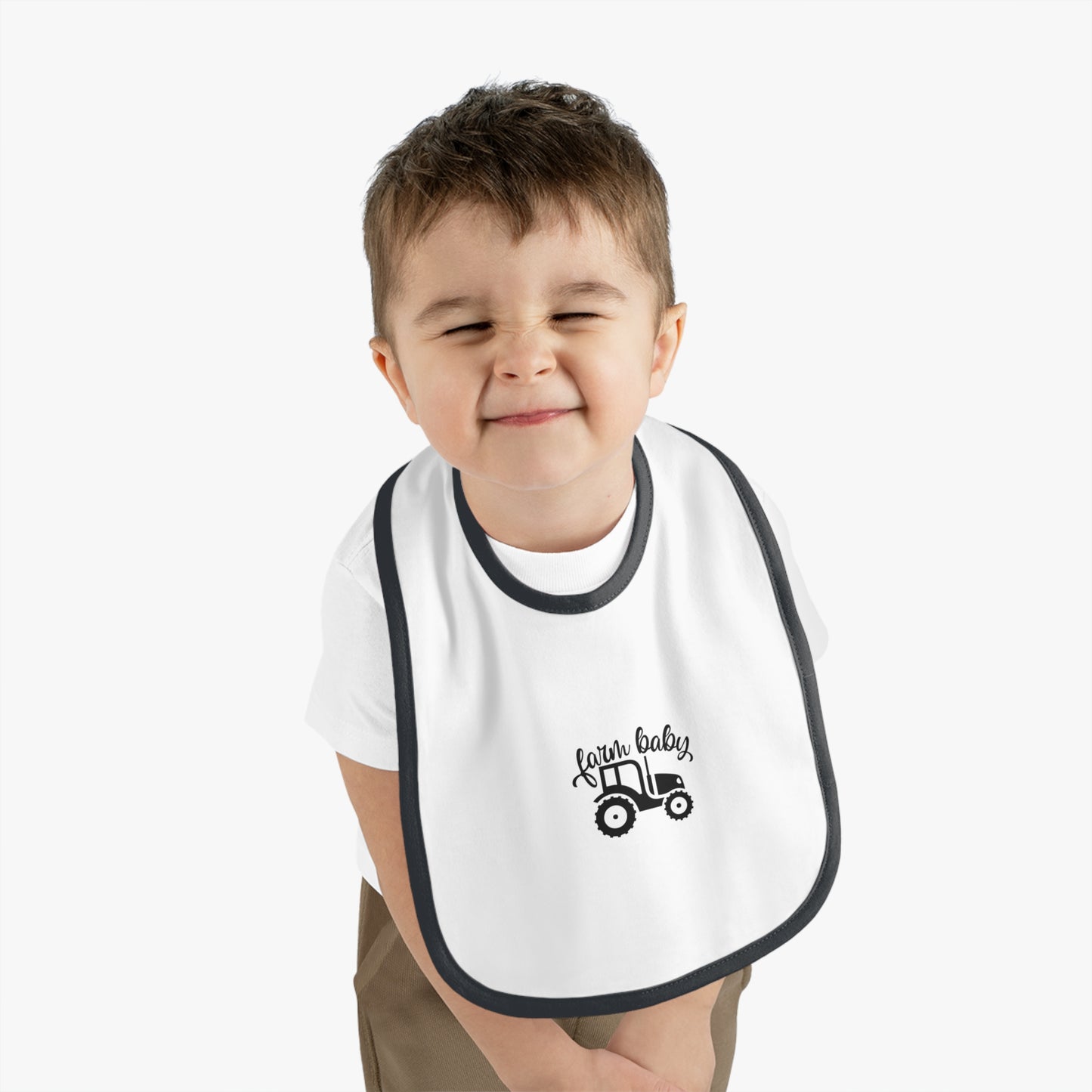 Farm Baby Bib, Cute Baby Bib for Newborns, Infant Gift, Tractor Bib, Baby Shower Gift, Farm-Themed Baby Essentials