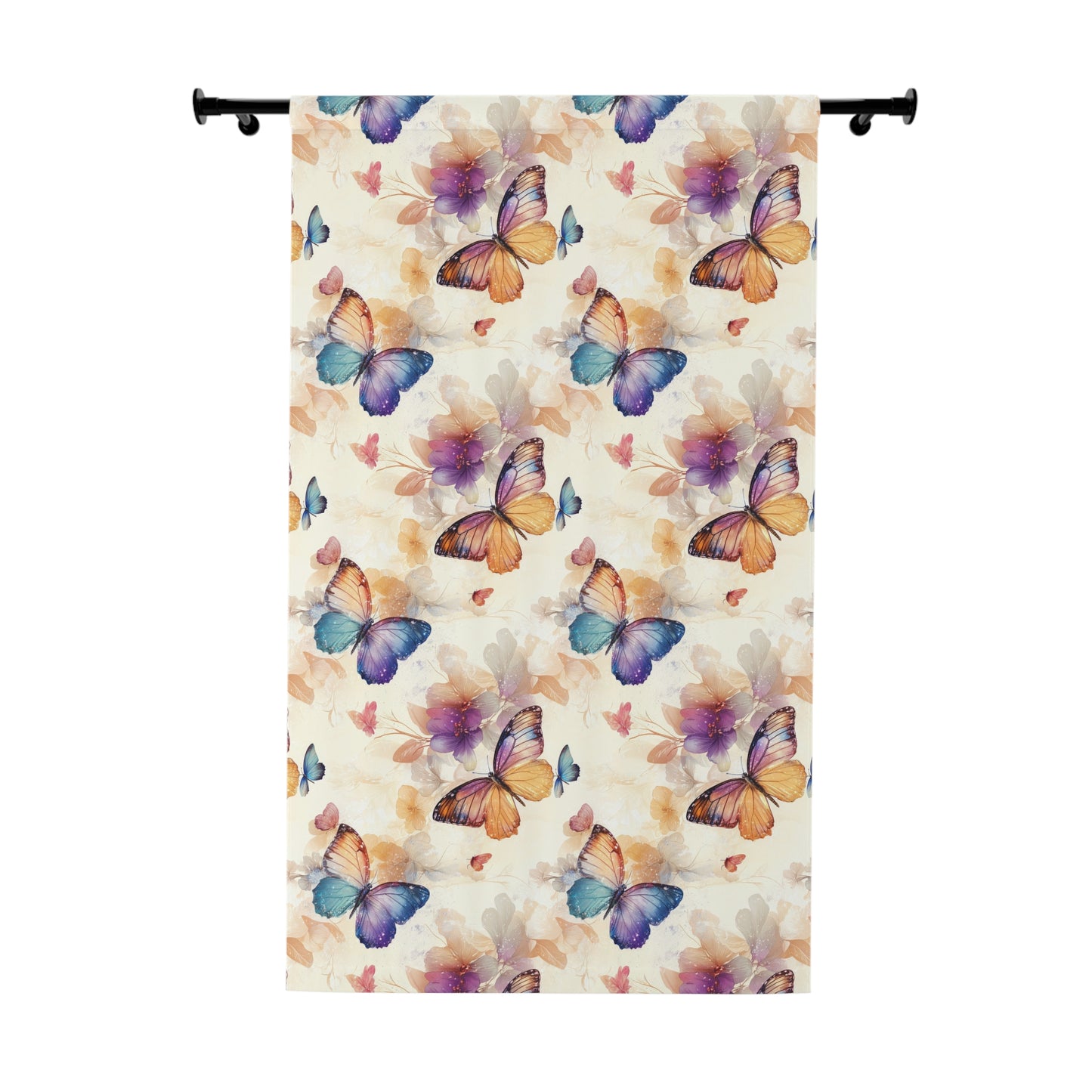Butterfly Print Window Curtains, Home Decor, Living Room, Elegant Drapery, Nature Inspired, Gift for Butterfly Lovers