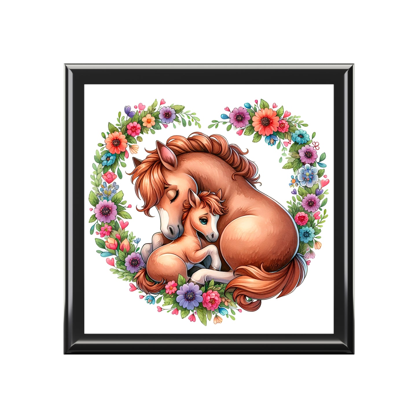 Floral Horse Jewelry Box with Mother and Foal Design, Keepsake Organizer for Horse Lovers, Perfect Gift for Birthdays, Mother’s Day, [...]