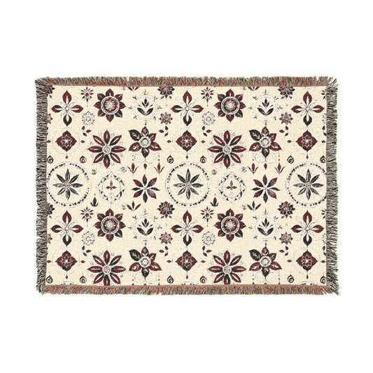 Cozy Woven Blanket with Vintage Pattern, Perfect for Home Decor, Gift for Any Occasion, Bohemian Style Throw, Warm and Stylish