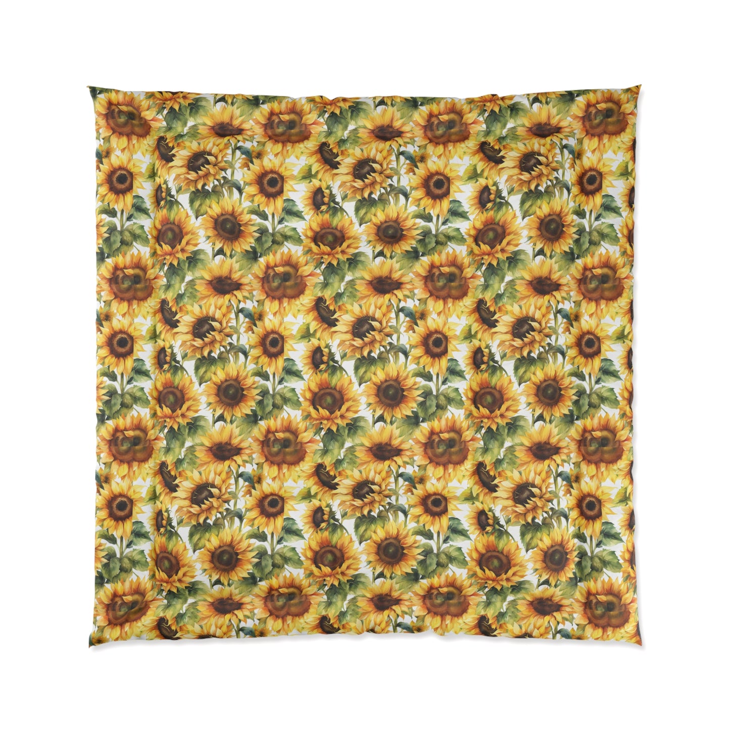 Sunflower Comforter: Brighten Your Bedroom, Cozy Bedding, Floral Home Decor, Gift for Garden Lovers, Spring & Summer Bedding