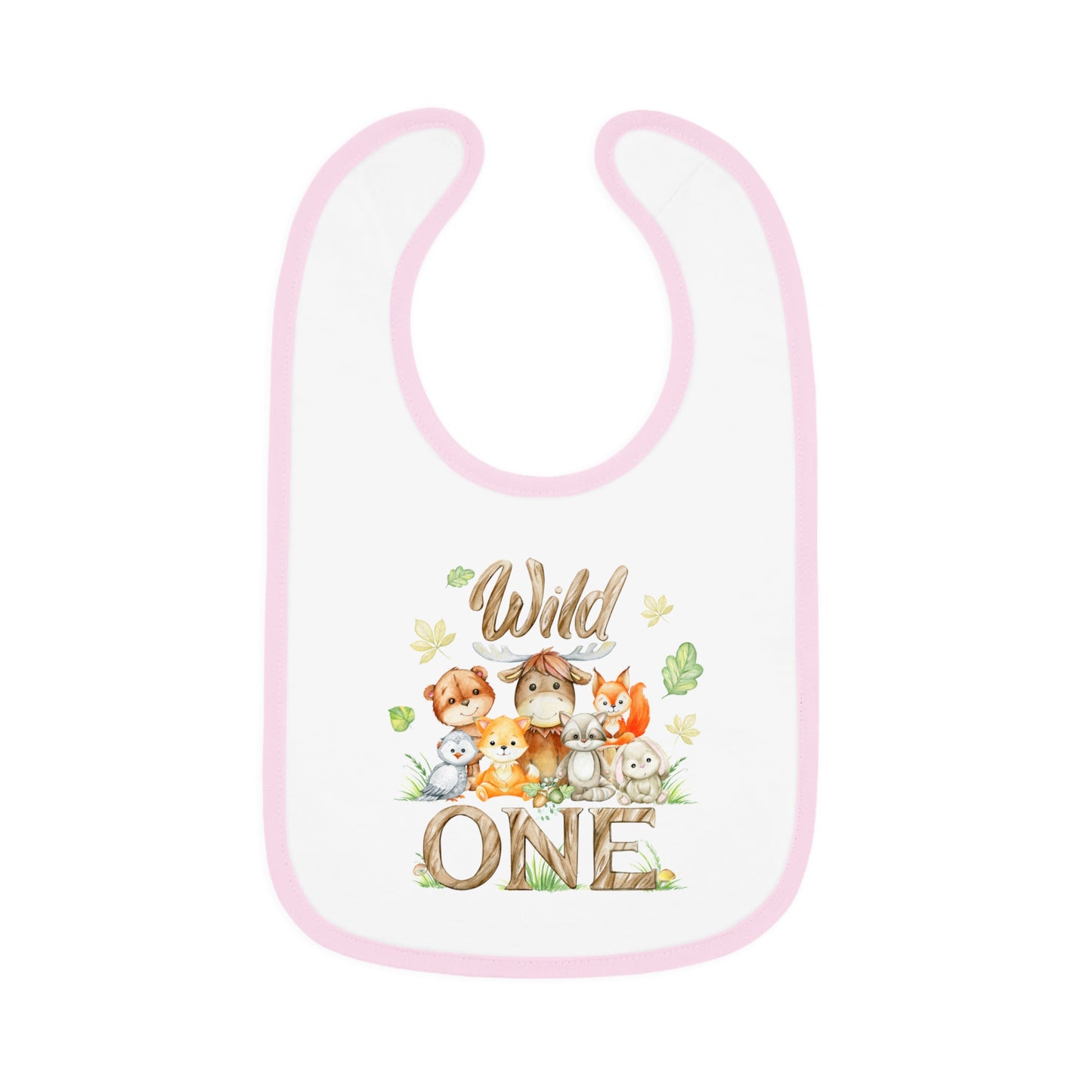 Wild One Baby Bib - Cute Animal Design, Perfect for First Birthdays, Baby Shower Gift, Toddler Accessories, Gender-Neutral