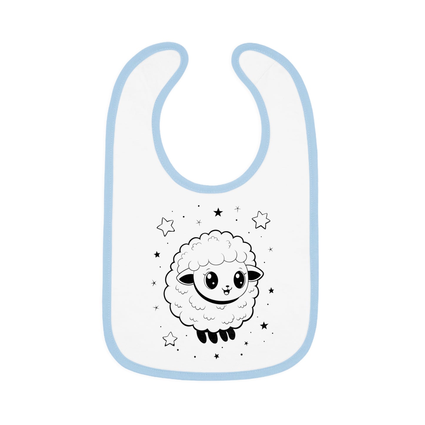 Cute Sheep Baby Bib, Cute Drool Bib, Newborn Gift, Baby Shower Gift, Toddler Bib, Infant Feeding Accessory