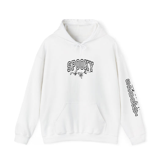 Spooky Sweatshirt for Halloween, Unisex Hooded Sweatshirt, Cozy Fall Apparel, Ghostly Gift, October Celebrations, Casual Halloween Wear