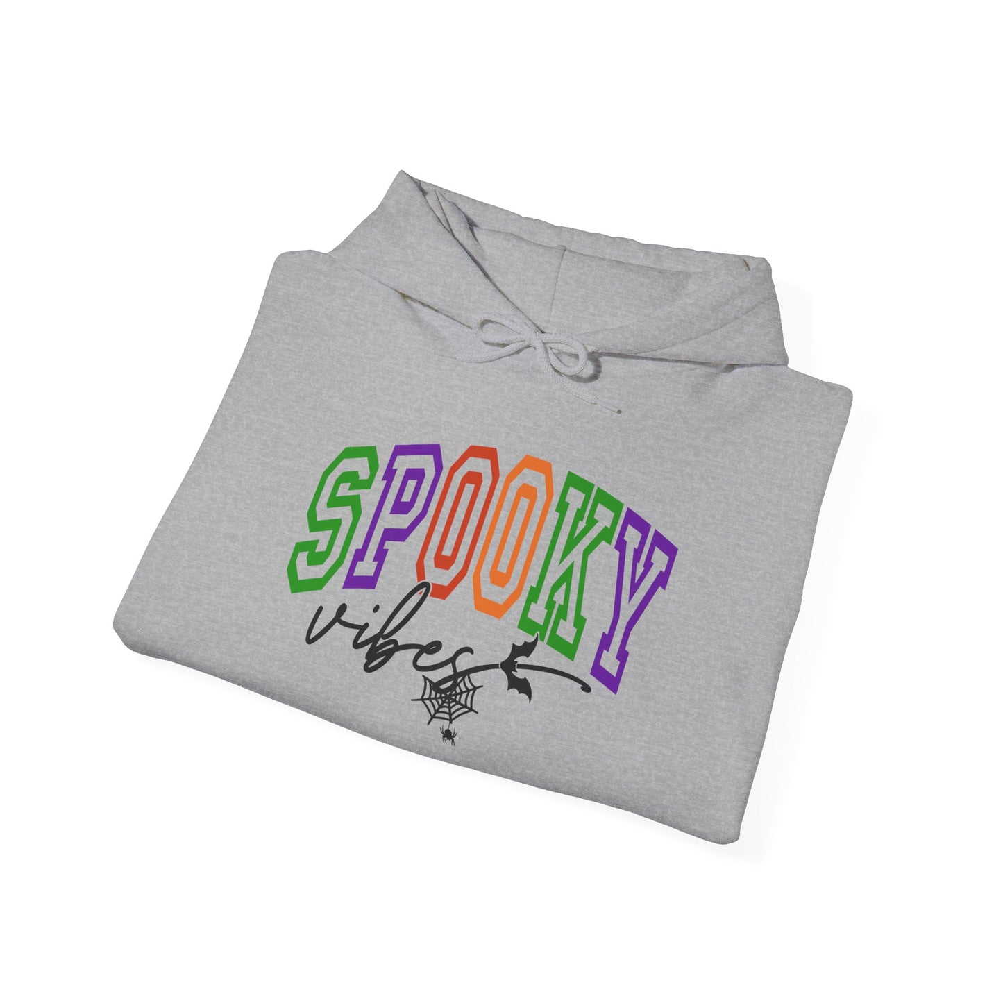 Spooky Vibes Hoodie, Unisex Fall Sweatshirt for Halloween, Cozy Casual Wear, Perfect Gift for Parties, Mens and Womens Clothing