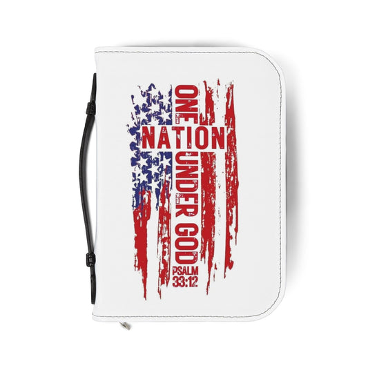 Patriotic Bible Cover - One Nation Under God, Religious Gift, Christian Accessory, Memorial Day, Independence Day, Church, Bible Holder