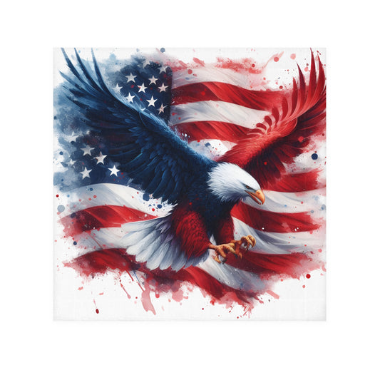 Patriotic Face Towel featuring American Eagle Design | Ideal for Holidays, Gifts, Kitchen & Home Decor, USA Celebrations, Father's Day