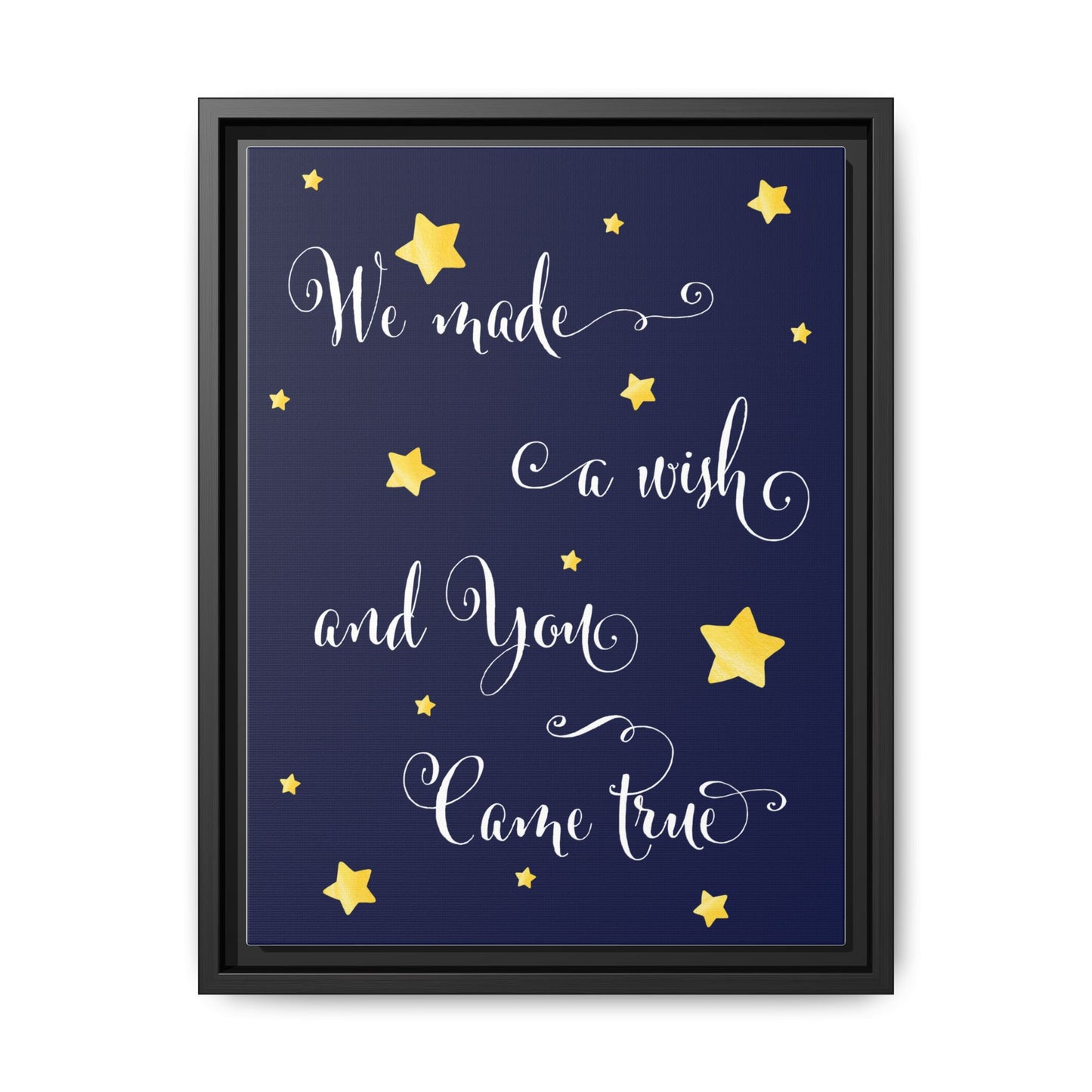 Framed Canvas Wall Art - "We Made a Wish and You Came True" - Perfect Gift for Birthdays, Baby Showers, Nursery Decor, Home Accent, [...]