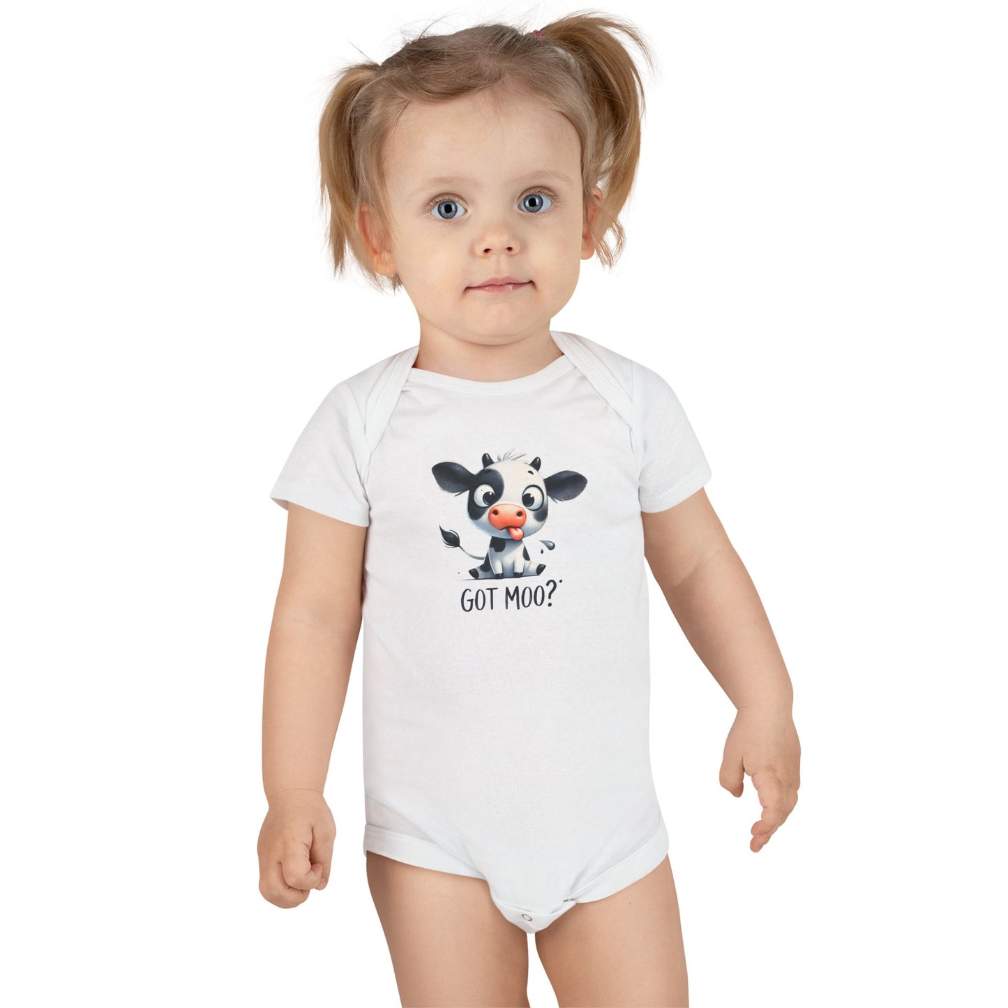 Cute Cow Baby Onesie - 'Got Moo?' Animal Print Newborn Gift, Baby Shower Outfit, Toddler Clothes, Funny Baby Bodysuit
