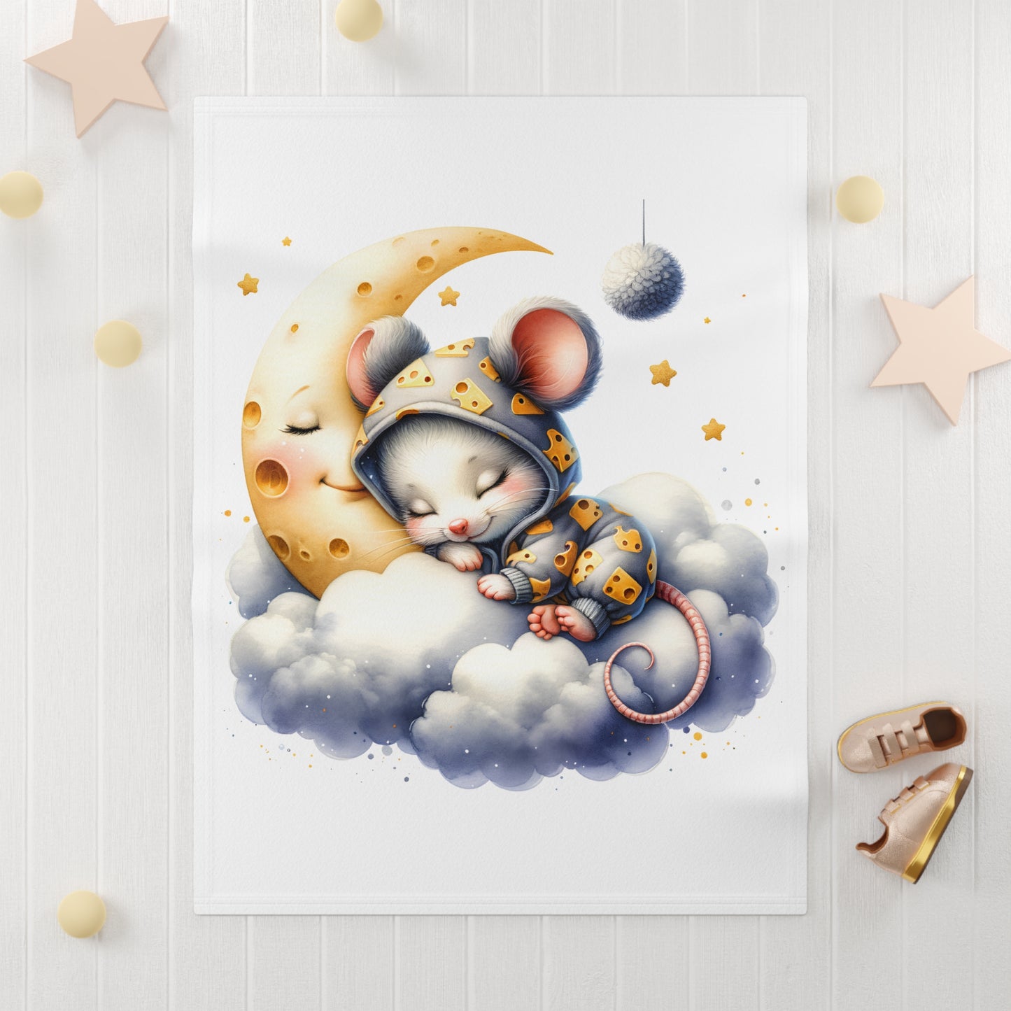 Soft Fleece Baby Blanket with Moon and Stars Design, Cozy Nursery Decor, Perfect Baby Shower Gift, Snuggle Blanket, Adorable Baby [...]