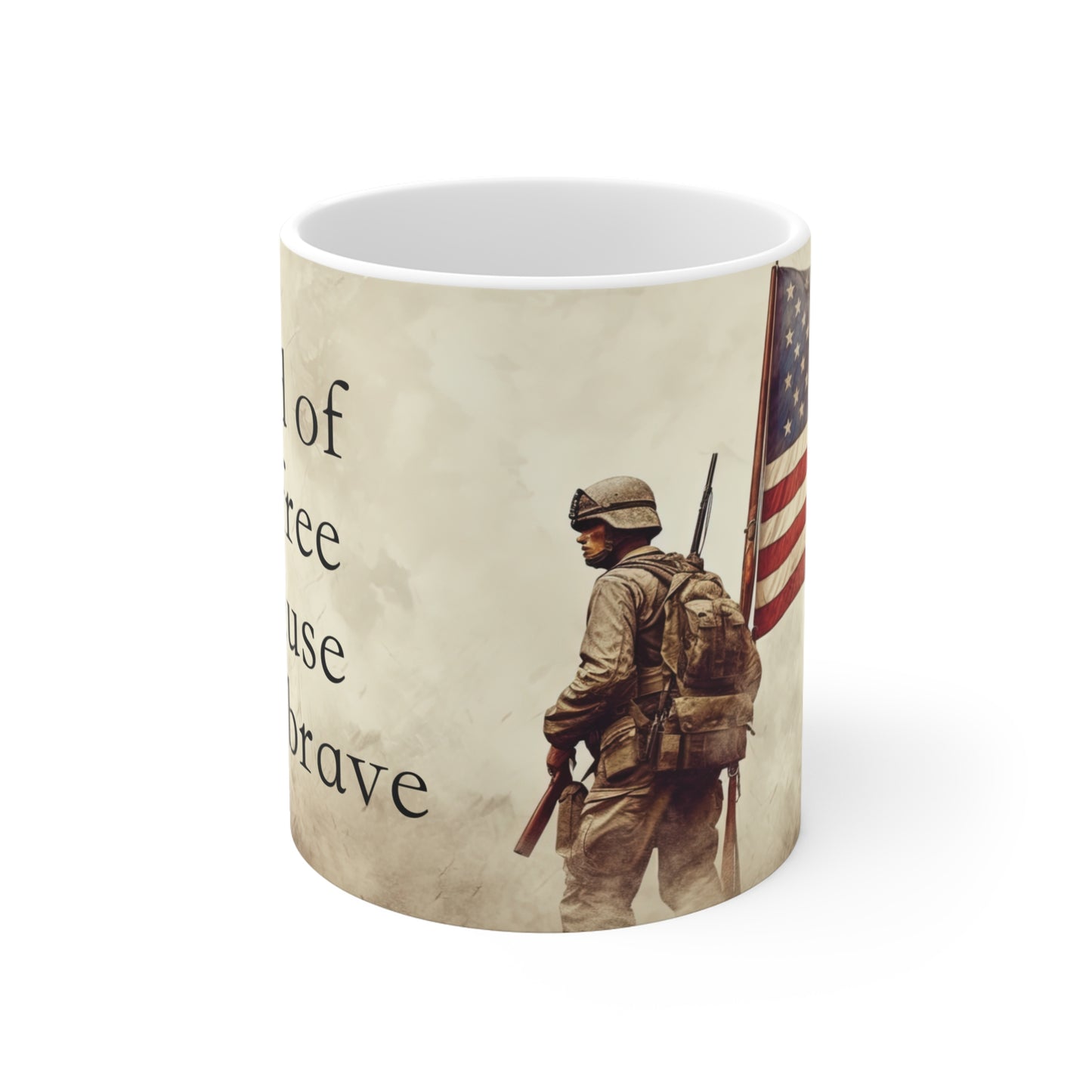Patriotic Coffee Mug, Military Tribute Drinkware, Veteran Appreciation Gift, Memorial Day Keepsake, Independence Day Decor