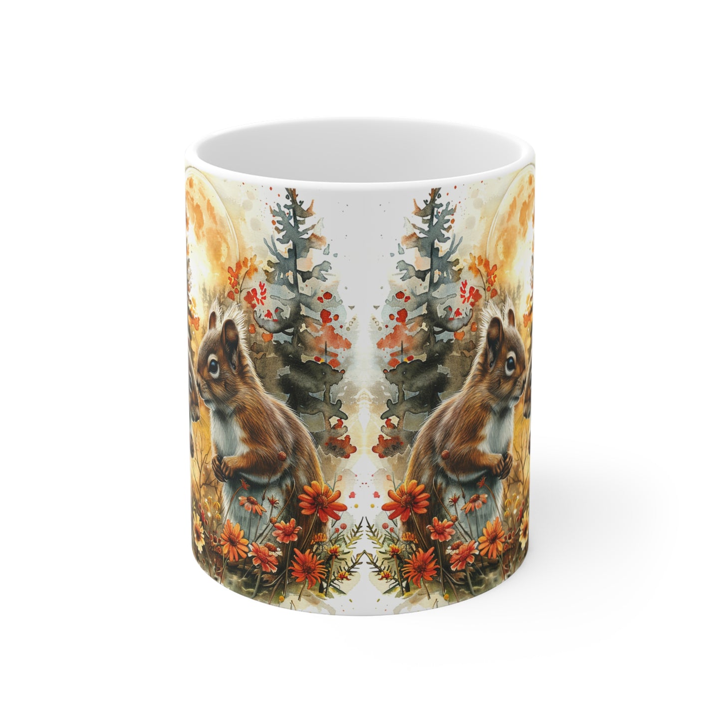 Autumn 11 oz.  Squirrel Mug