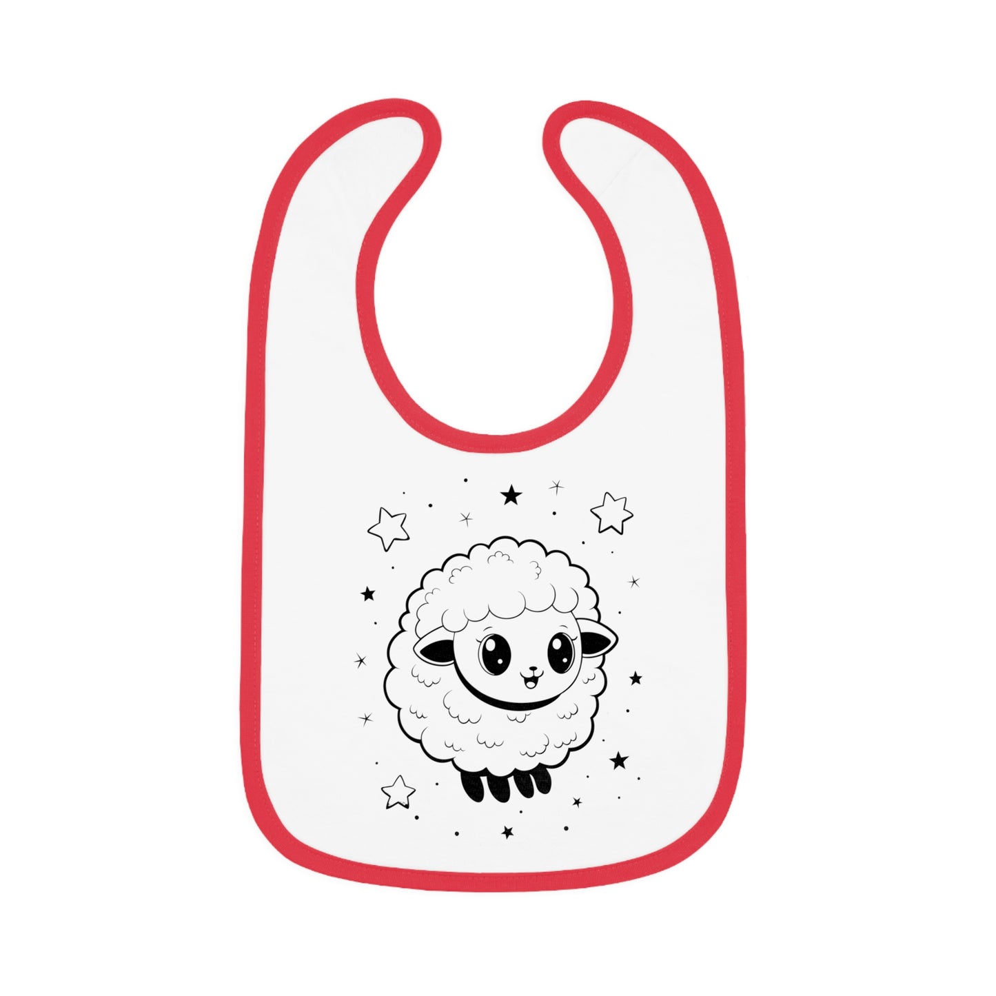 Cute Sheep Baby Bib, Cute Drool Bib, Newborn Gift, Baby Shower Gift, Toddler Bib, Infant Feeding Accessory