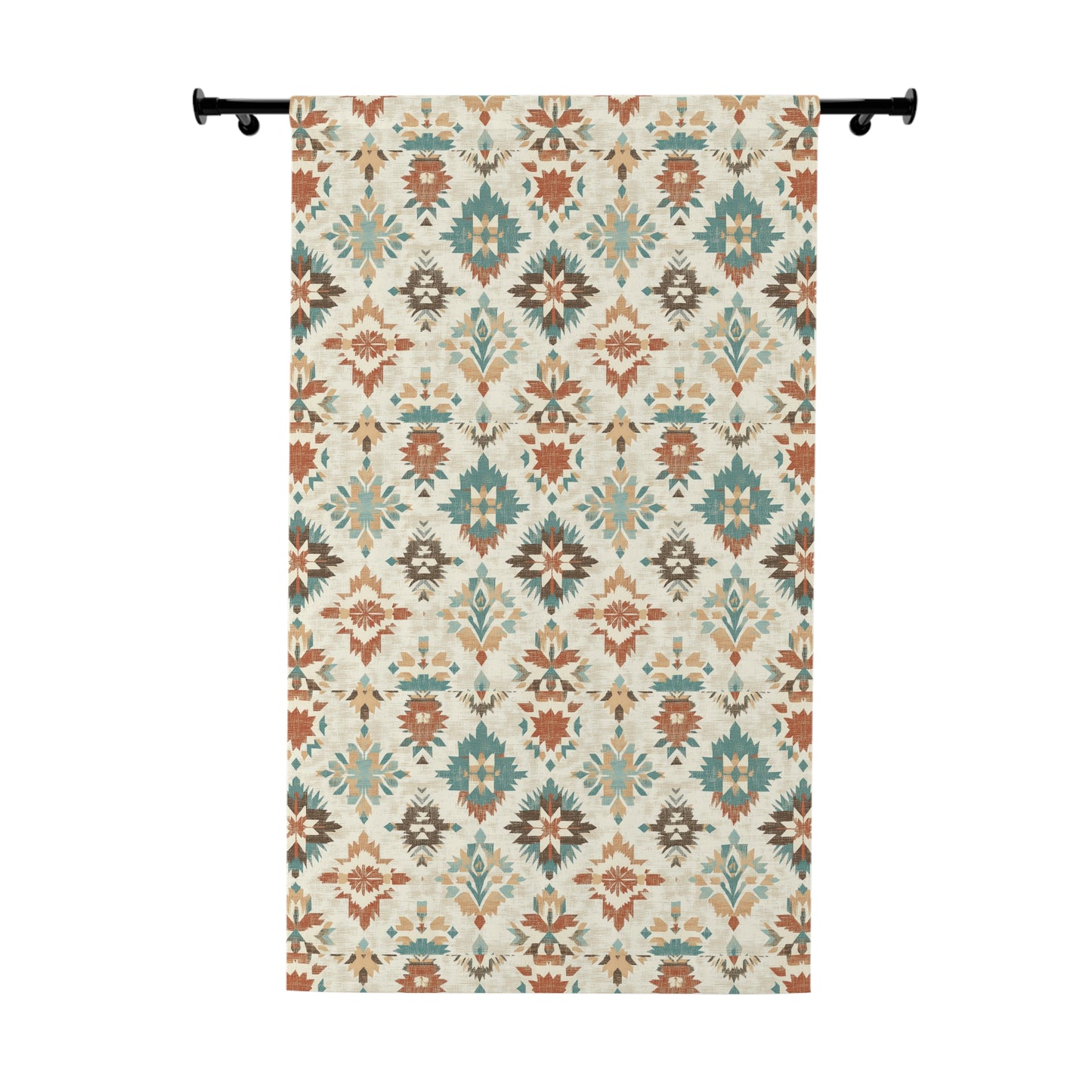Boho Floral Window Curtains, Ethnic Patterned Curtains for Living Room, Bedroom, Home Décor, Bohemian Home Accessories