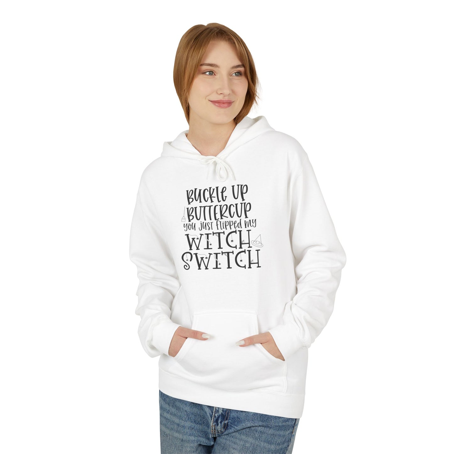 Fun Witch Switch Hoodie | Cozy Unisex Pullover | Halloween Gift | Casual Wear | Witchy Apparel | Spooky Season Style