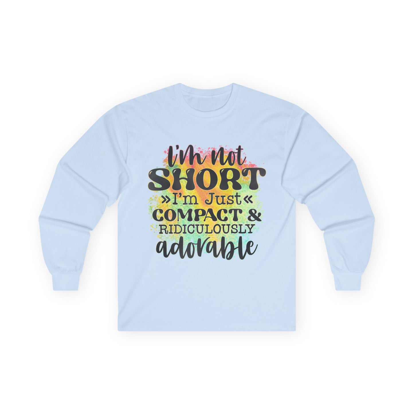 Adorable Long Sleeve Tee: I'm Not Short, I'm Just Compact, Funny Gift for Kids, Casual Wear, Birthdays, Everyday Humor