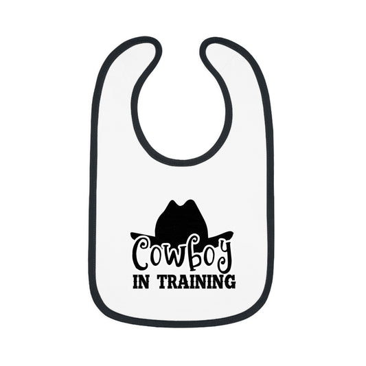 Cute Cowboy Bib for Toddlers - Perfect Baby Gift, Fun Baby Shower Present, Western Theme Feeding Bib, Adorable Baby Outfit