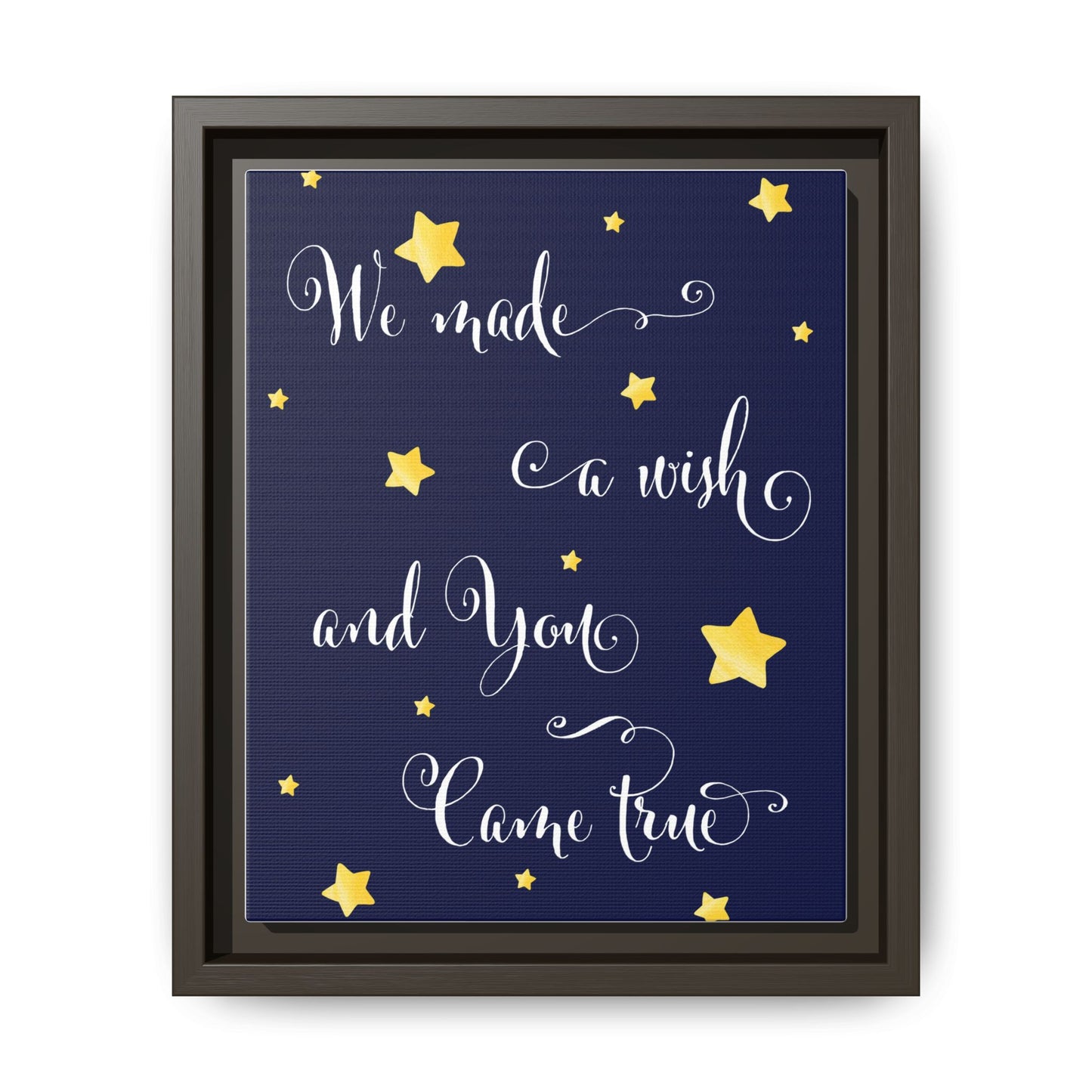 Framed Canvas Wall Art - "We Made a Wish and You Came True" - Perfect Gift for Birthdays, Baby Showers, Nursery Decor, Home Accent, [...]