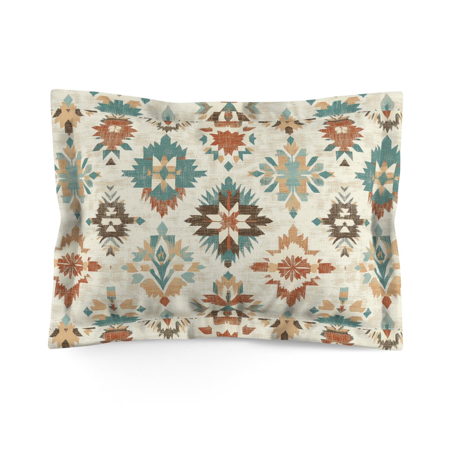 Southwestern Microfiber Pillow Sham, Boho Home Decor, Cozy Bedroom Accent, Handmade Gift, Stylish Bedding, Rustic Decor