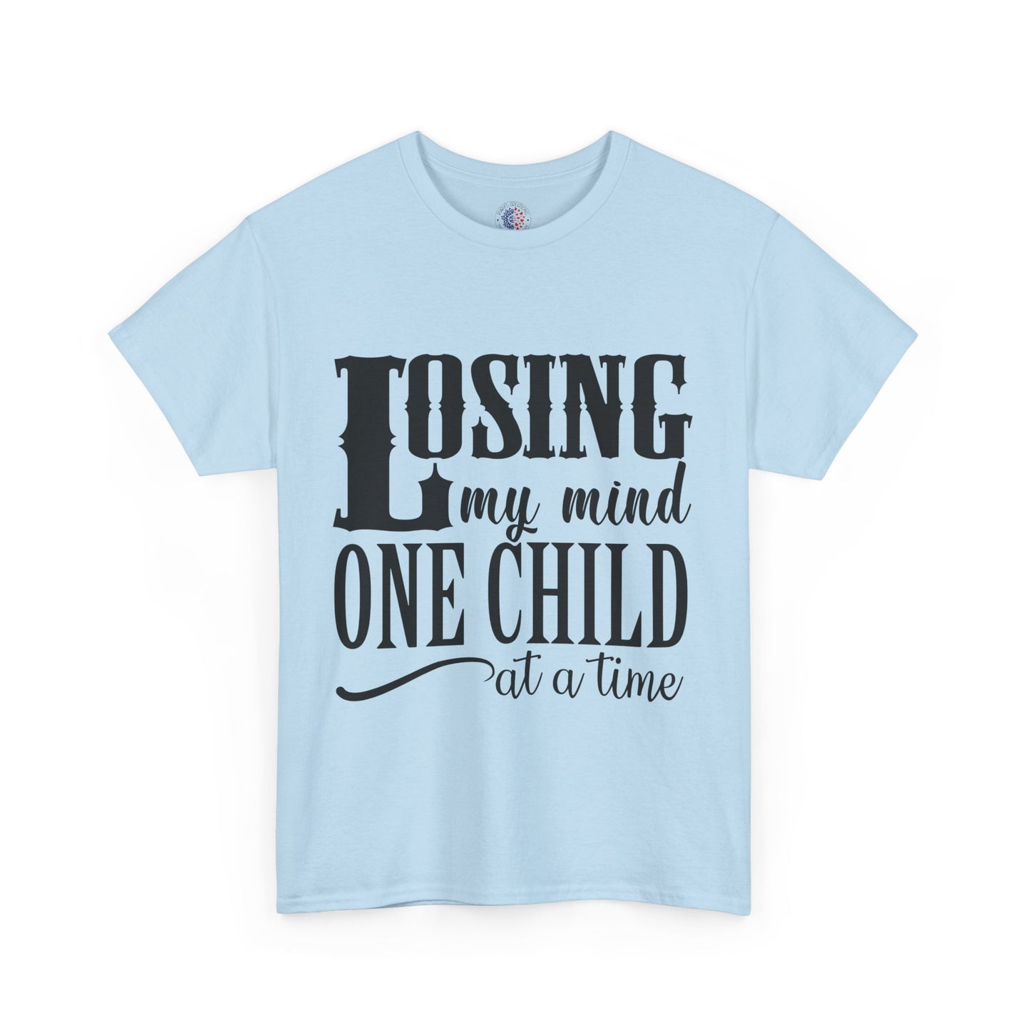 Losing My Mind Unisex Heavy Cotton Tee, Funny Parents T-Shirt, Gift for Moms, Humor Shirt for Dad, Casual Wear, Family Humor Top