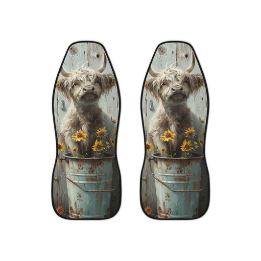 Adorable Floral Dog Car Seat Covers, Cute Seat Protectors for Pet Lovers, Unique Auto Decor, Gift for Dog Owners, Animal-Themed Accessories