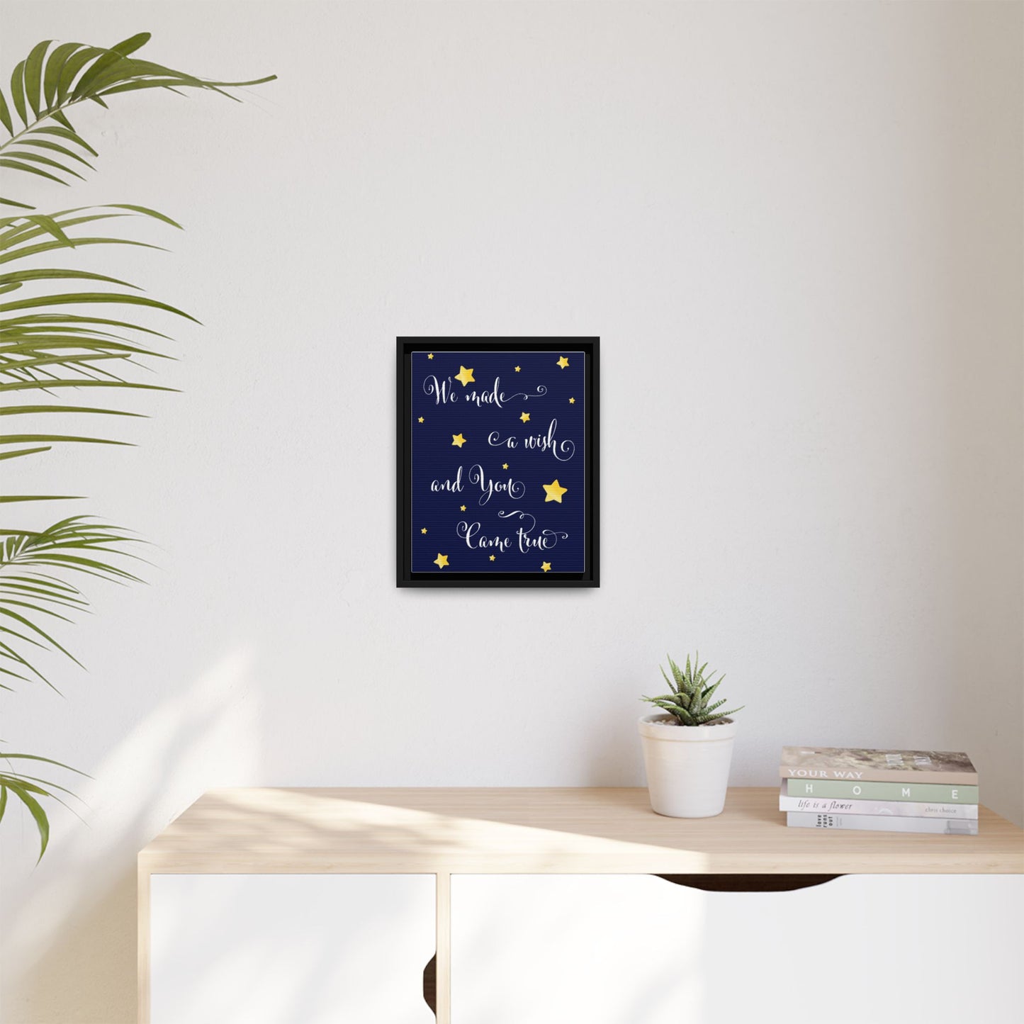 Framed Canvas Wall Art - "We Made a Wish and You Came True" - Perfect Gift for Birthdays, Baby Showers, Nursery Decor, Home Accent, [...]