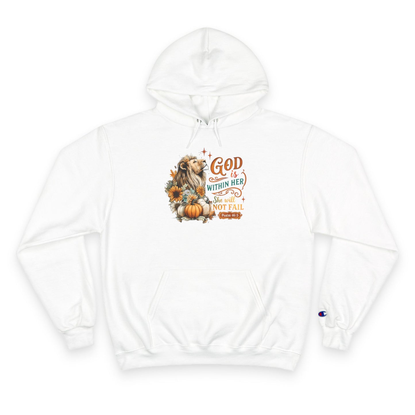 Women's Fall God is Within Her Champion Hoodie