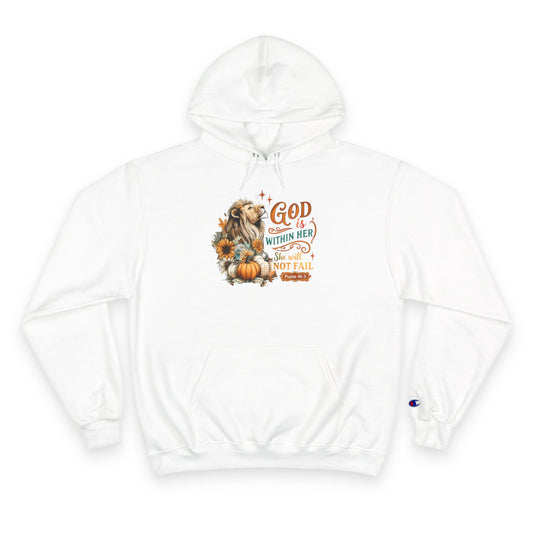 Women's Fall God is Within Her Champion Hoodie