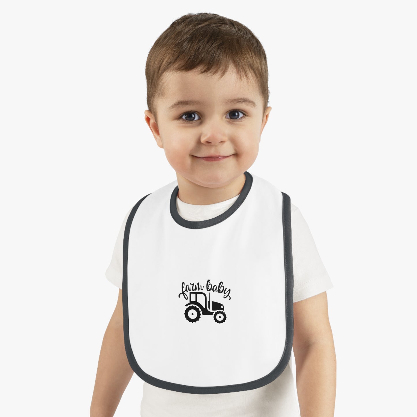 Farm Baby Bib, Cute Baby Bib for Newborns, Infant Gift, Tractor Bib, Baby Shower Gift, Farm-Themed Baby Essentials