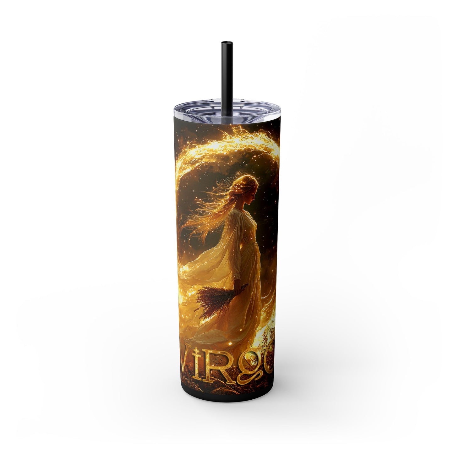 Enchanting Virgo Skinny Tumbler, 20oz - Perfect Gift for Wizards & Magic Lovers, Ideal for Halloween, Birthdays, or Daily Use