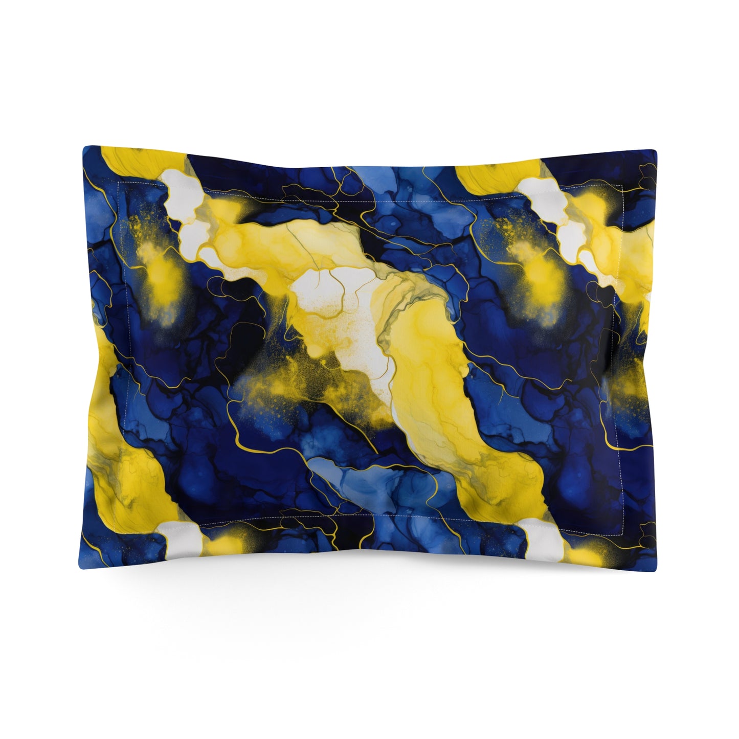 Elegant Abstract Pillow Sham, Ocean-Inspired Bedding, Soft Microfiber Pillow Cover, Decorative Bedroom Accent, Gift for Home Decor Lovers