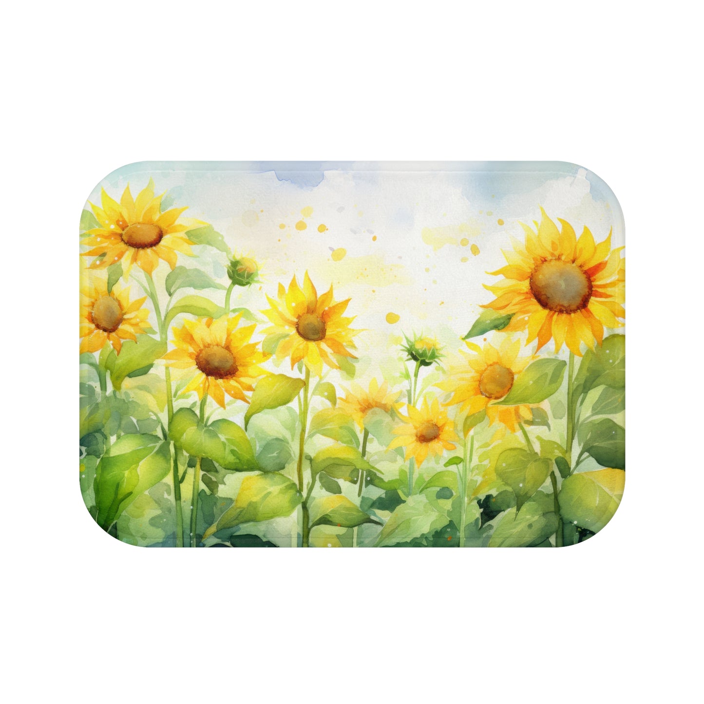Sunflower Bath Mat - Brighten Your Bathroom, Summer Decor, Floral Home Accent, Gift for Garden Lovers, Eco-Friendly