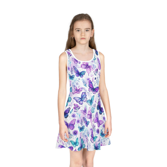 Beautiful Butterfly Print Girls' Sundress