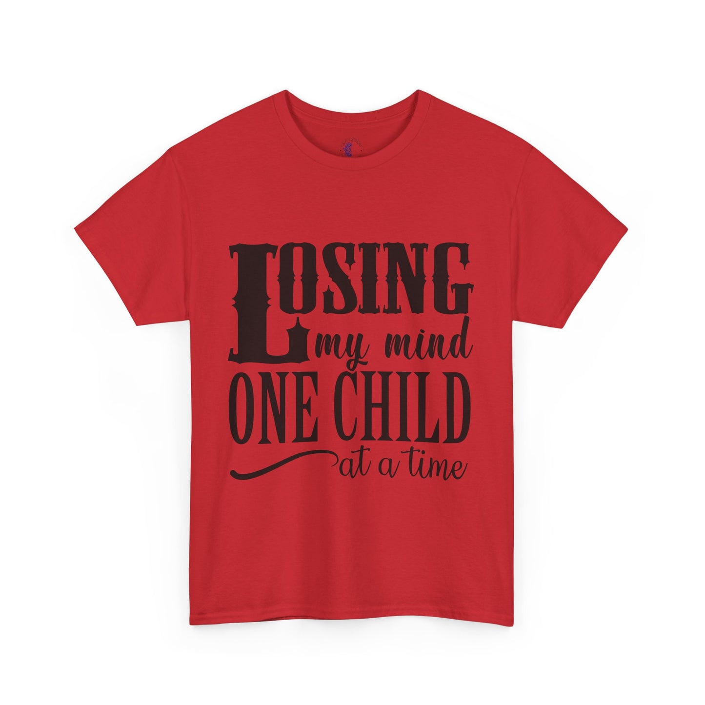 Losing My Mind Unisex Heavy Cotton Tee, Funny Parents T-Shirt, Gift for Moms, Humor Shirt for Dad, Casual Wear, Family Humor Top