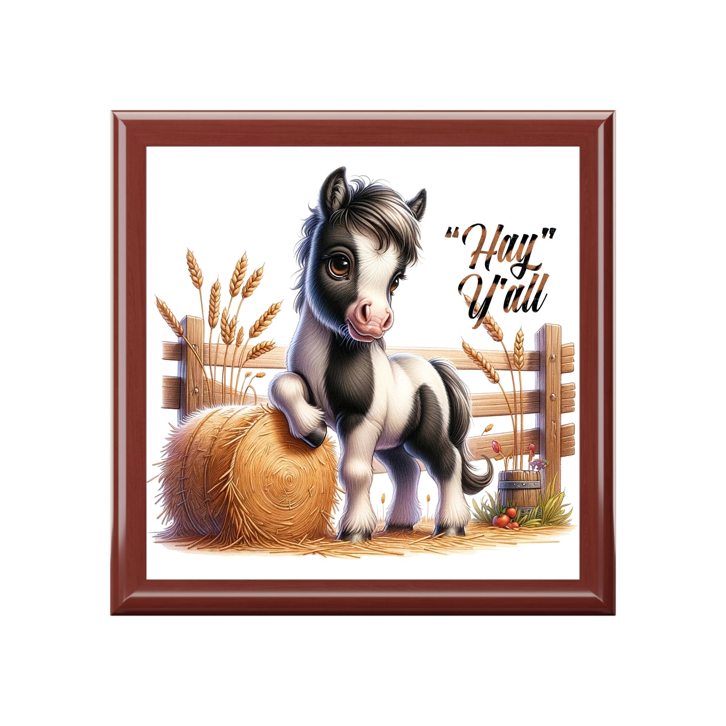 Charming Horse-Themed Jewelry Box, Rustic Storage Organizer, Pony Decor, Gift for Animal Lovers, Farmhouse Style