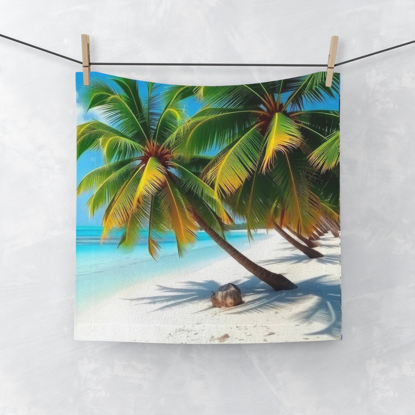 Tropical Paradise Face Towel, Beach House Decor, Spa Essentials, Gift for Beach Lovers, Relaxation Accessories