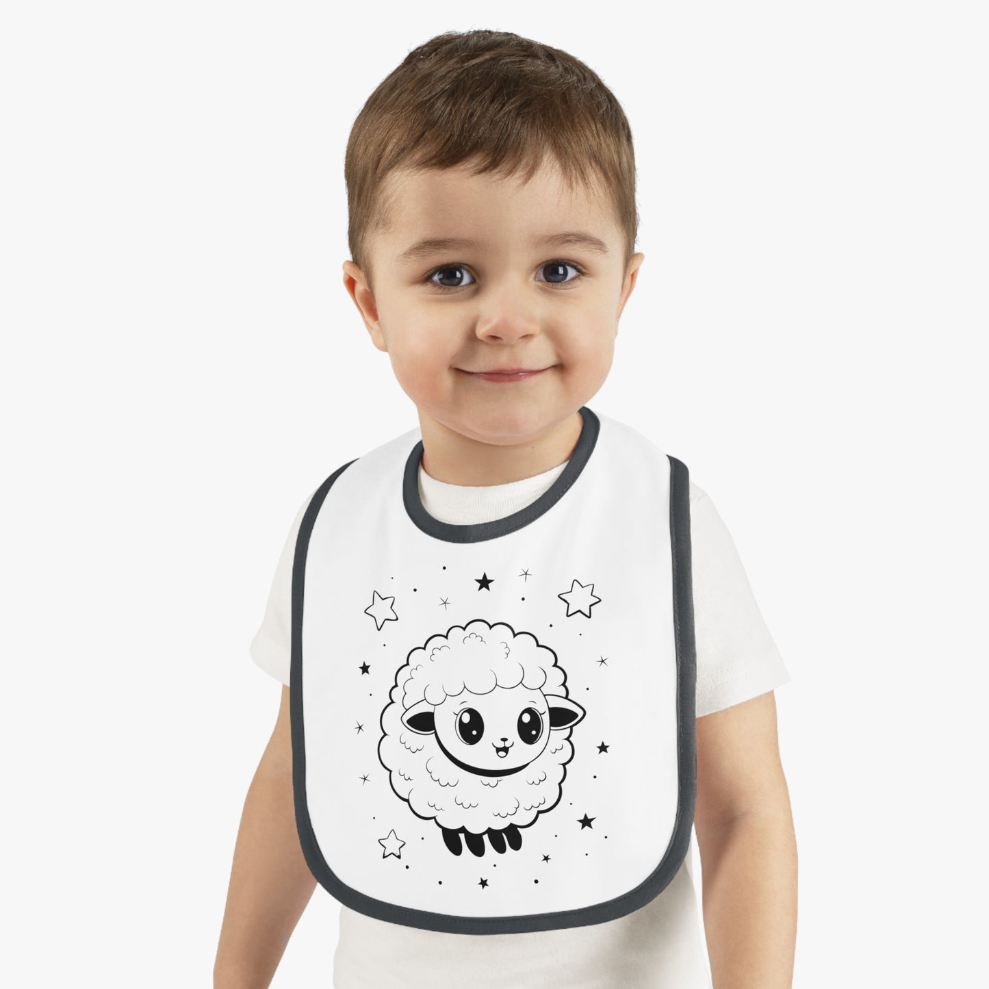 Cute Sheep Baby Bib, Cute Drool Bib, Newborn Gift, Baby Shower Gift, Toddler Bib, Infant Feeding Accessory