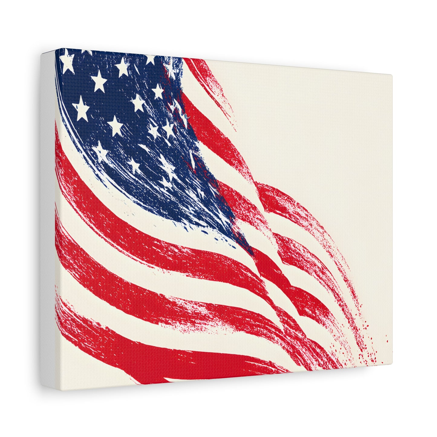 Patriotic Canvas Artwork, Wall Decor, American Flag Art, Home Decoration, July 4th Decor, Gift for Veterans
