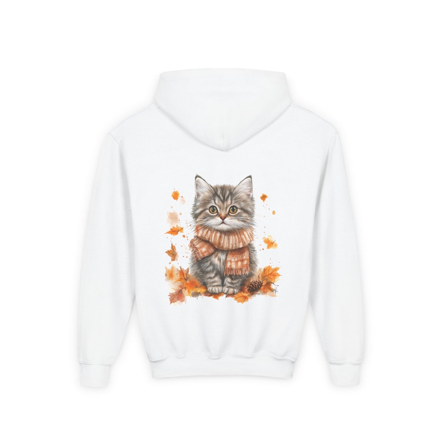 Cozy Cat Sweatshirt for Kids, Autumn Vibes Hoodie, Feline Lover Gift, Fall Fashion, Adorable Cat Sweater, Cute Animal Apparel