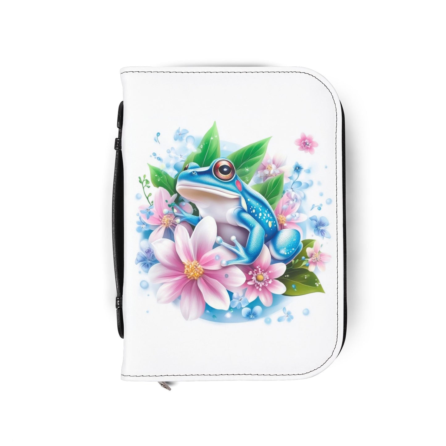 Serene Bible Cover with Floral Frog Design, Inspirational Faith Accessory for Bible Lovers, Perfect Gift for Graduations, Birthdays, [...]