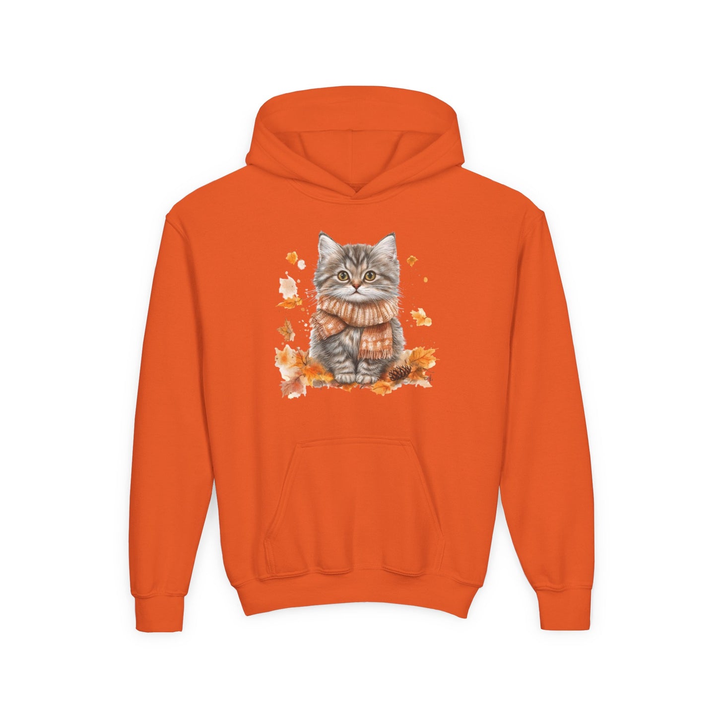 Cozy Cat Sweatshirt for Kids, Autumn Vibes Hoodie, Feline Lover Gift, Fall Fashion, Adorable Cat Sweater, Cute Animal Apparel