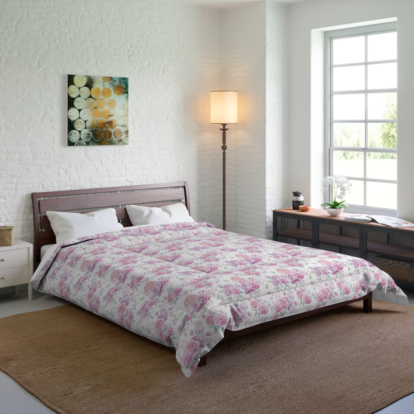 Floral Comforter Set - Cozy Blanket for Bedroom Decor, Spring Home Essentials, Wedding Gift, Soft Bedding, Boho Style, Cozy Room Accents