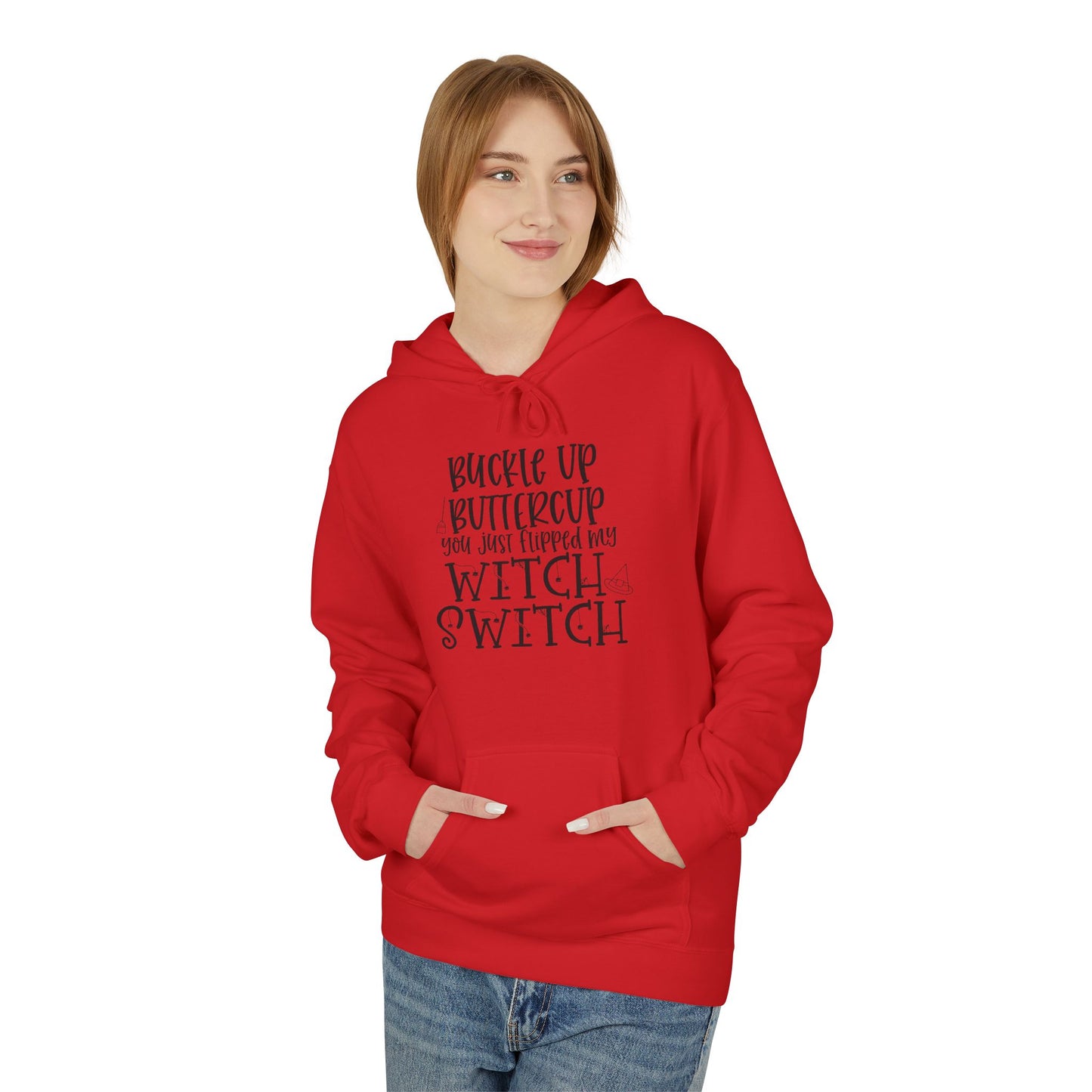Fun Witch Switch Hoodie | Cozy Unisex Pullover | Halloween Gift | Casual Wear | Witchy Apparel | Spooky Season Style